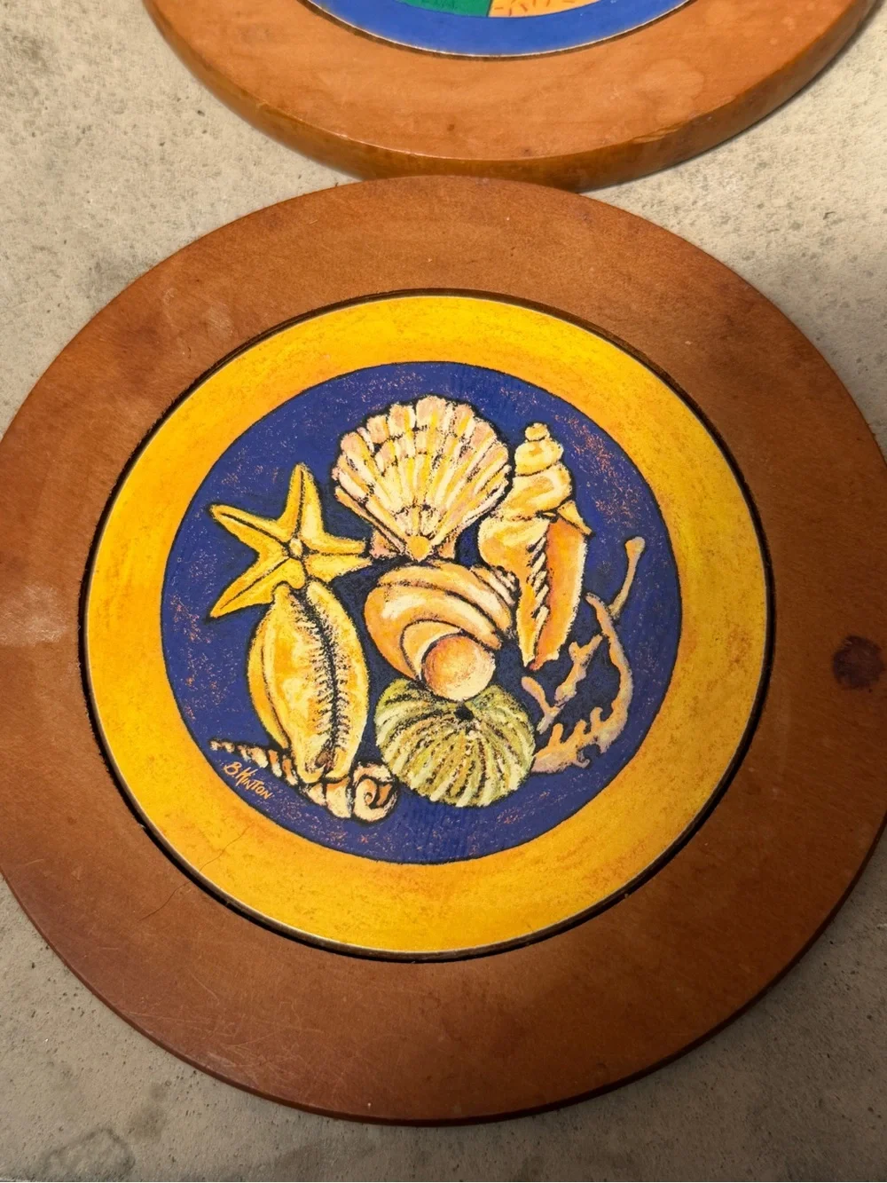 Vintage kauri wood coasters grandma core coastal grandma
